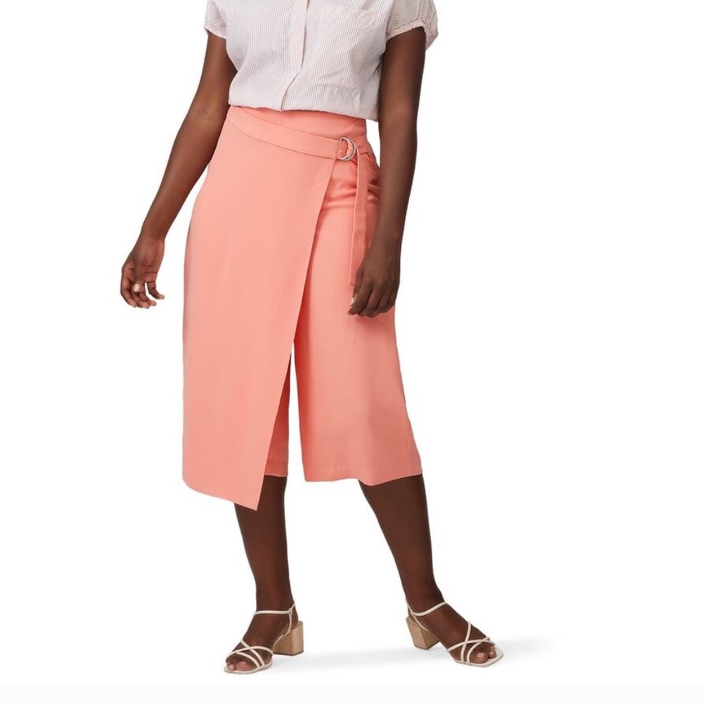 Amanda Uprichard Coral Wrap Front Skirt